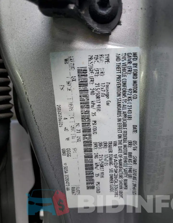 1FADP3K28GL330352 Photo# 12