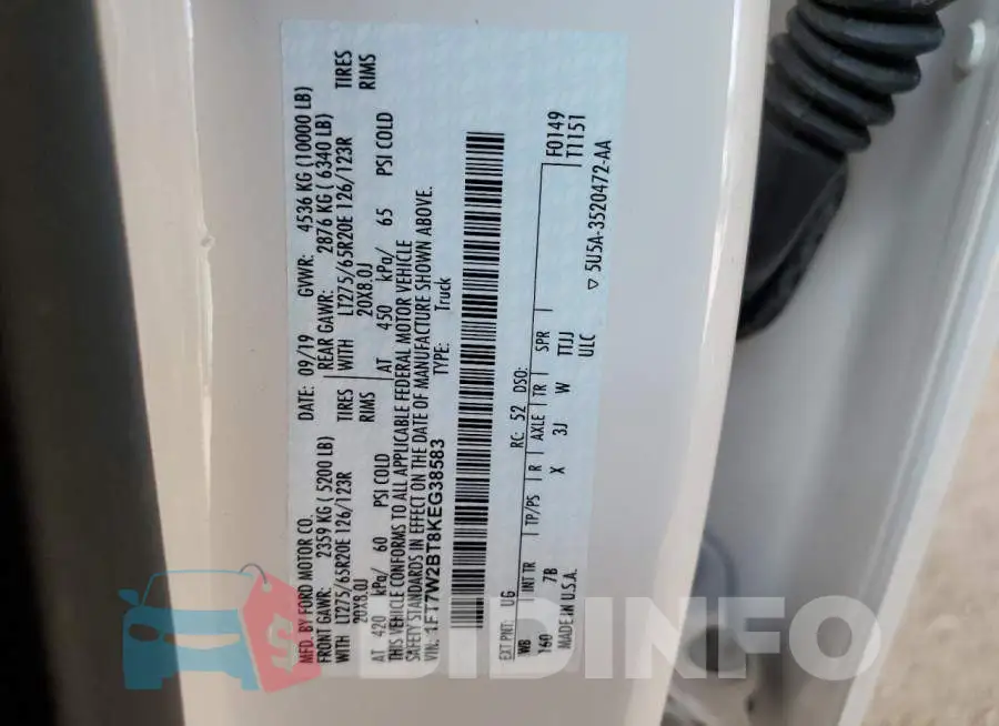 1FT7W2BT8KEG38583 Photo# 13