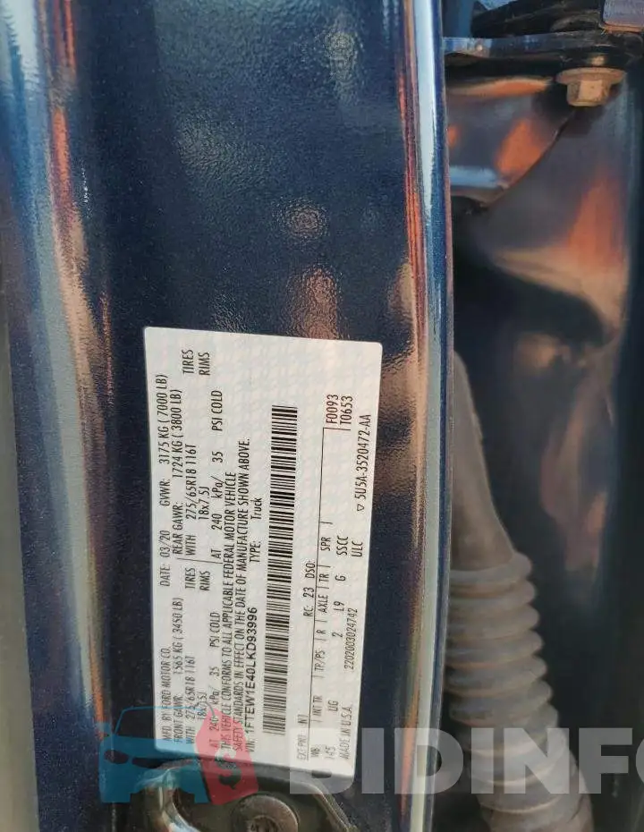 1FTEW1E40LKD93996 Photo# 12