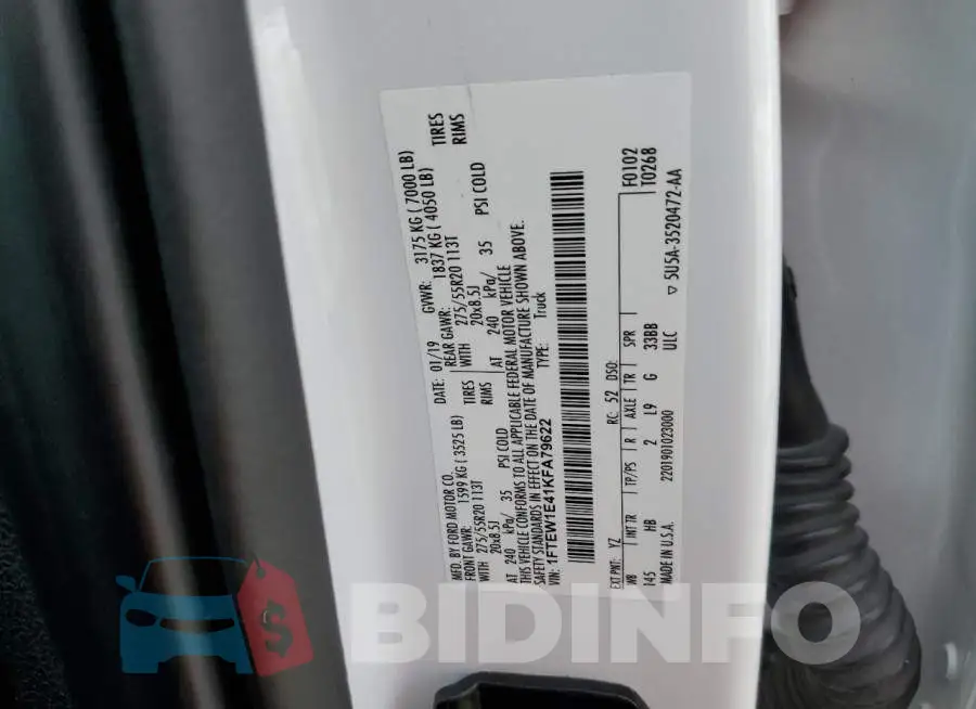 1FTEW1E41KFA79622 Photo# 12