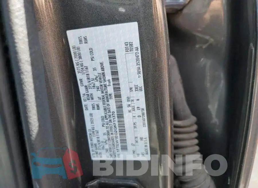 1FTEW1EG2GKF11370 Photo# 12