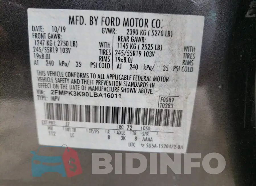 2FMPK3K90LBA16011 Photo# 13