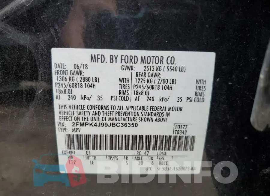 2FMPK4J99JBC36350 Photo# 12
