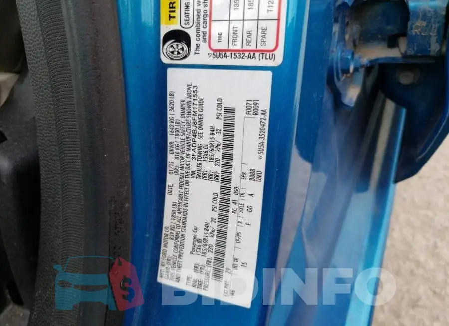 3FADP4BJ8FM171553 Photo# 13