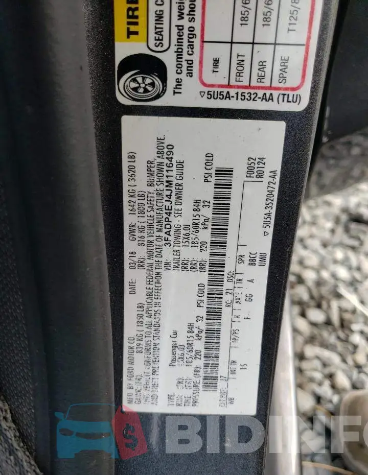 3FADP4EJ4JM116490 Photo# 12