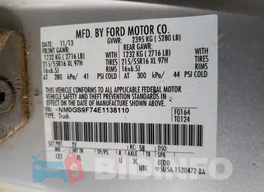 NM0GS9F74E1138110 Photo# 14