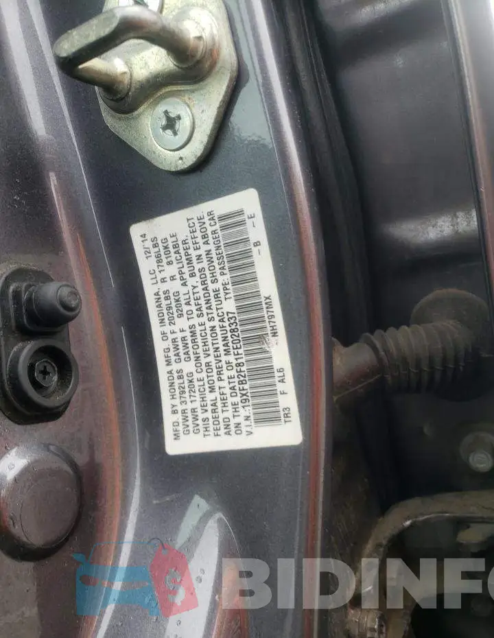 19XFB2F81FE028337 Photo# 13