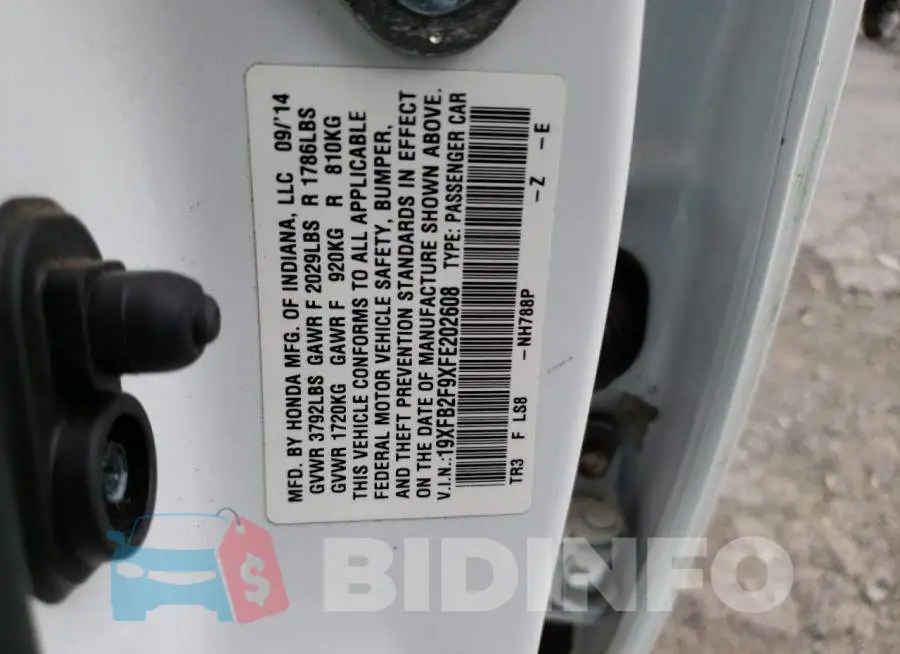 19XFB2F9XFE202608 Photo# 12
