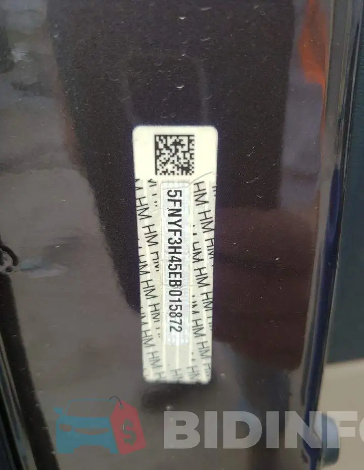 5FNYF3H45EB015872 Photo# 13