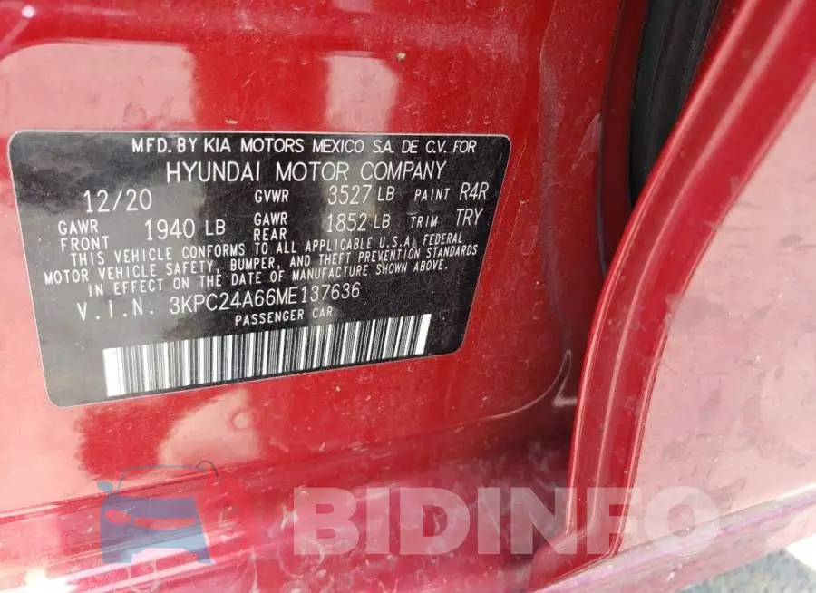 3KPC24A66ME137636 Photo# 13