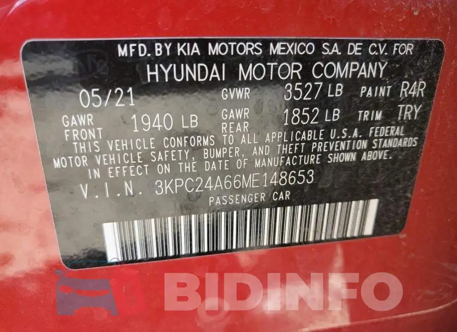 3KPC24A66ME148653 Photo# 12