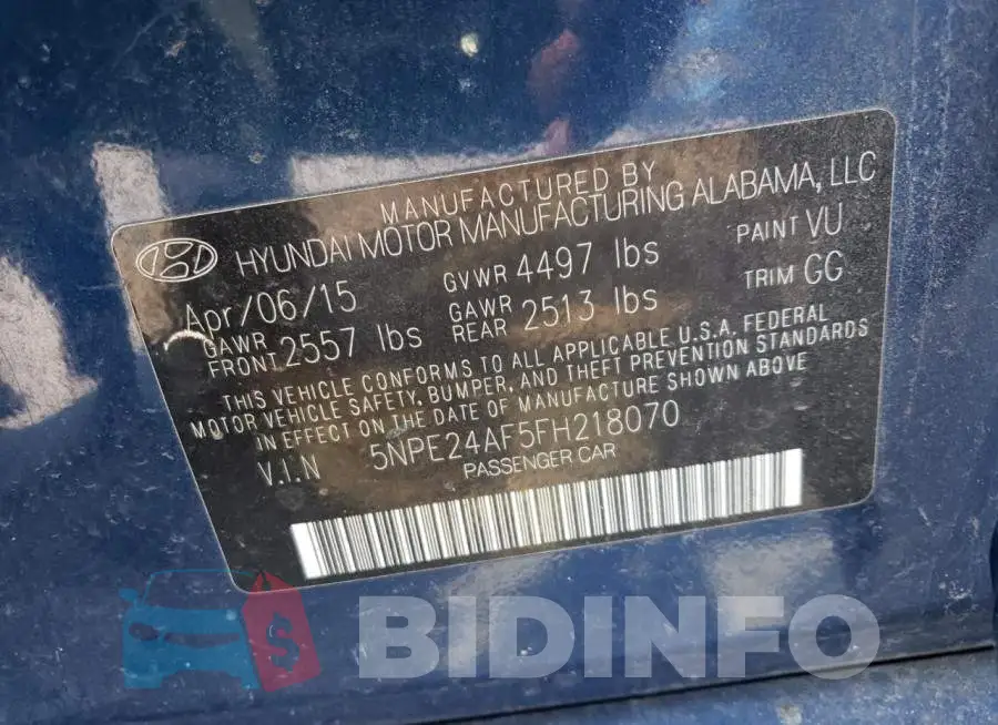 5NPE24AF5FH218070 Photo# 13