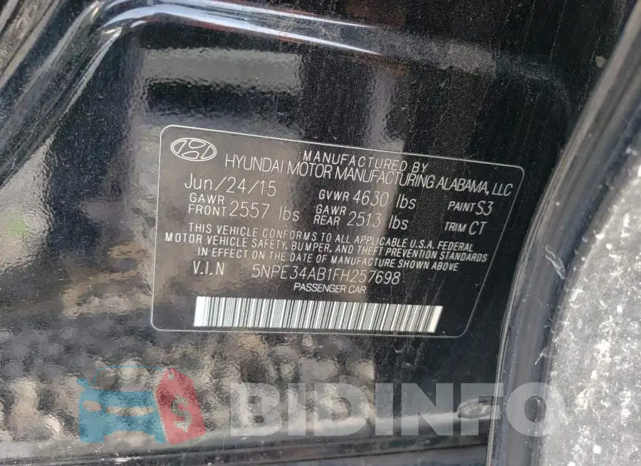5NPE34AB1FH257698 Photo# 12