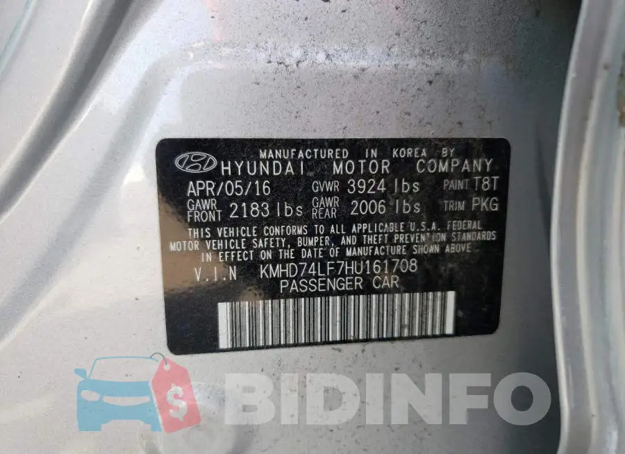 KMHD74LF7HU161708 Photo# 12