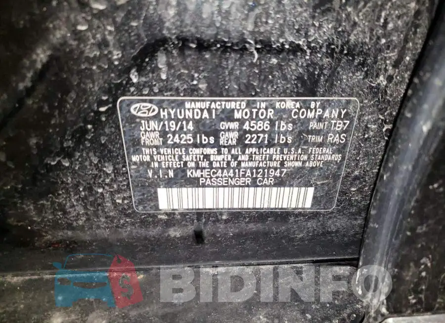 KMHEC4A41FA121947 Photo# 12