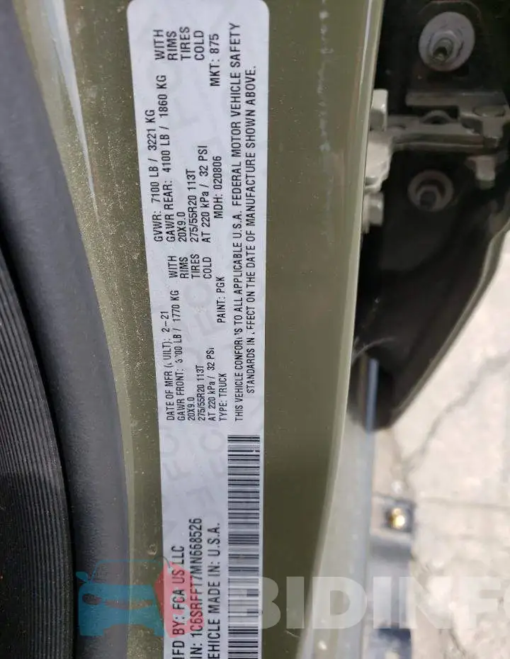 1C6SRFFT7MN668526 Photo# 12