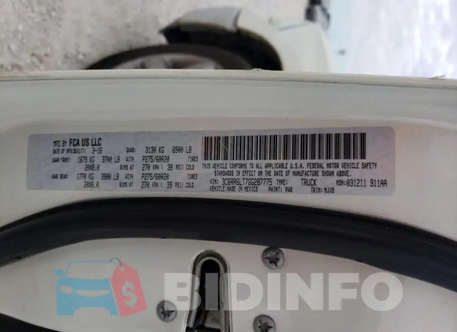 3C6RR6LT7GG287775 Photo# 12