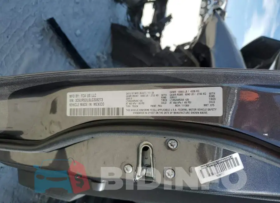 3C6UR5DL6LG308273 Photo# 12