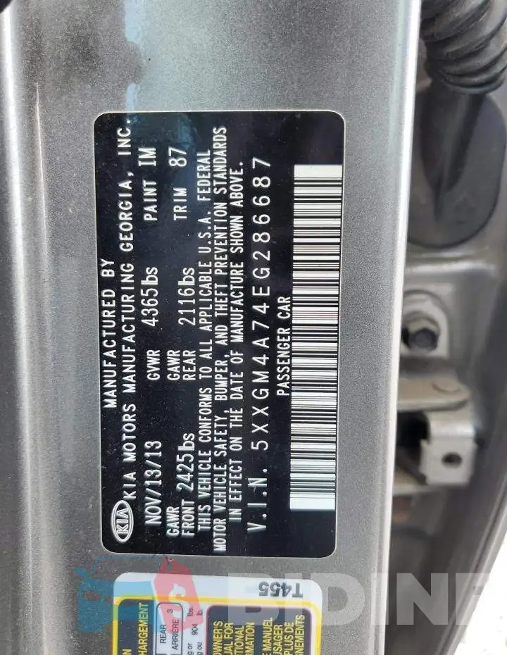 5XXGM4A74EG286687 Photo# 12