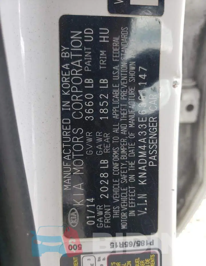 KNADM4A33E6361147 Photo# 12