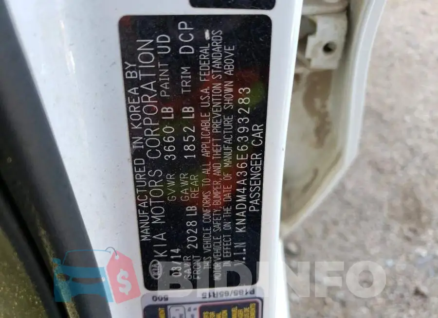 KNADM4A36E6393283 Photo# 12