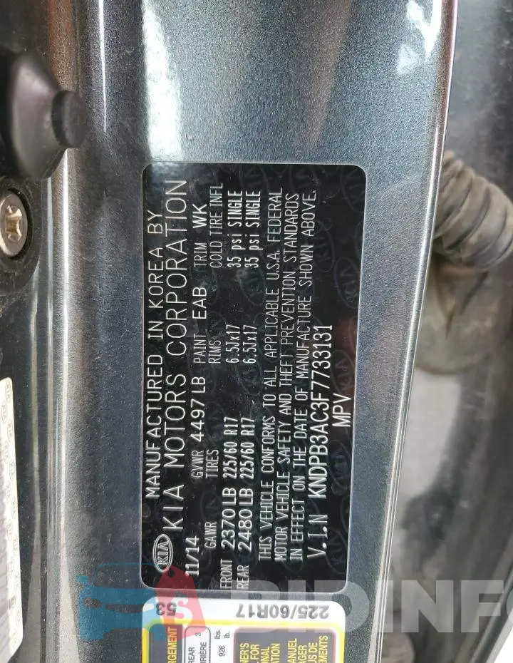 KNDPB3AC3F7733131 Photo# 12