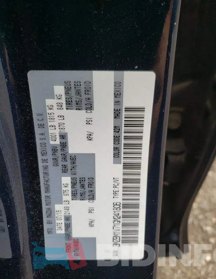 3MZBM1V71GM241806 Photo# 12
