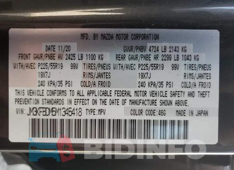 JM3KFBDM5M1345418 Photo# 13