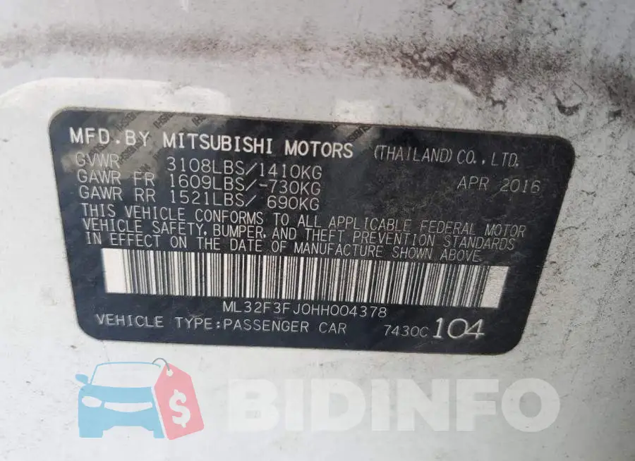 ML32F3FJ0HH004378 Photo# 12
