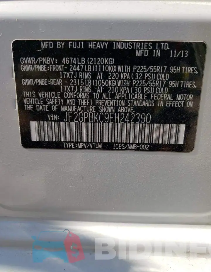 JF2GPBKC9EH242390 Photo# 13