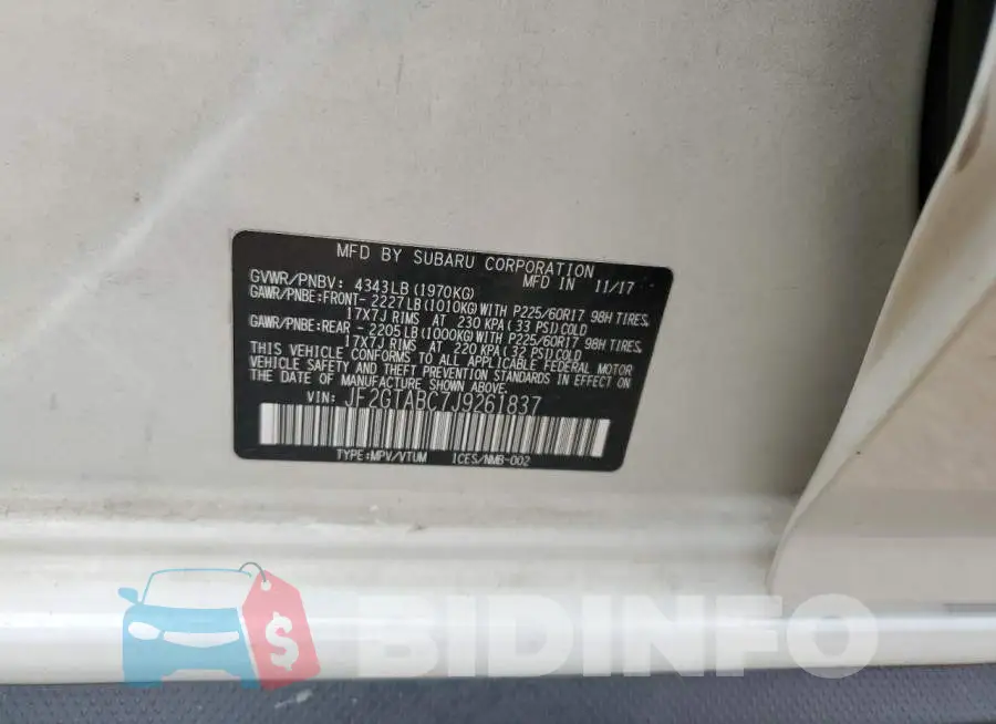 JF2GTABC7J9261837 Photo# 13
