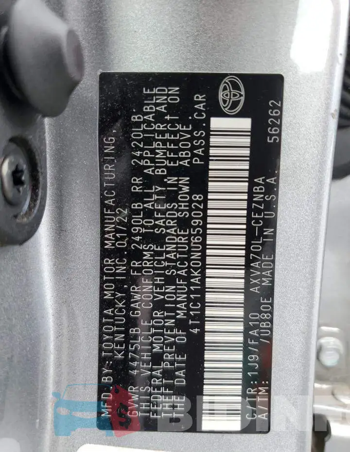 4T1C11AK0NU659028 Photo# 13