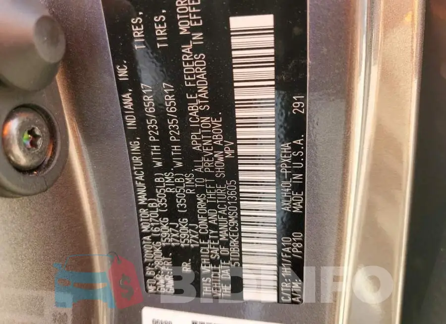 5TDBRKEC9MS013605 Photo# 14