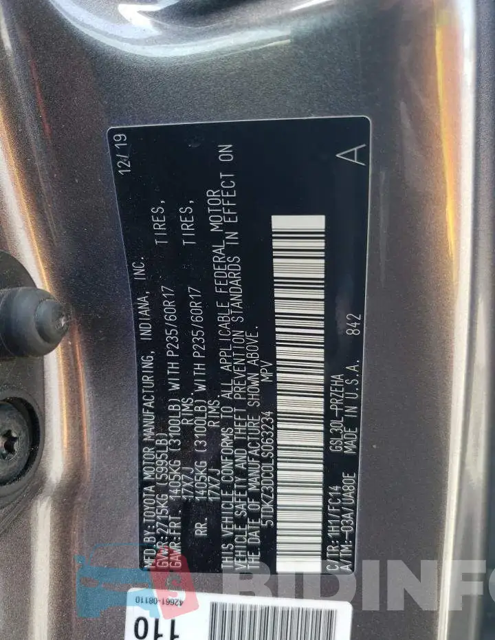 5TDKZ3DC0LS063234 Photo# 12