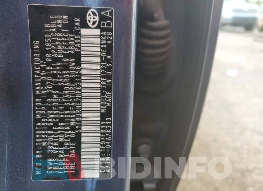 5YFBURHE2HP631156 Photo# 12