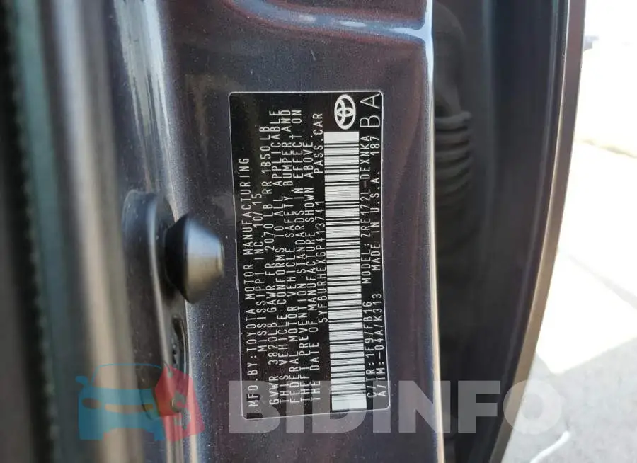 5YFBURHEXGP413741 Photo# 12