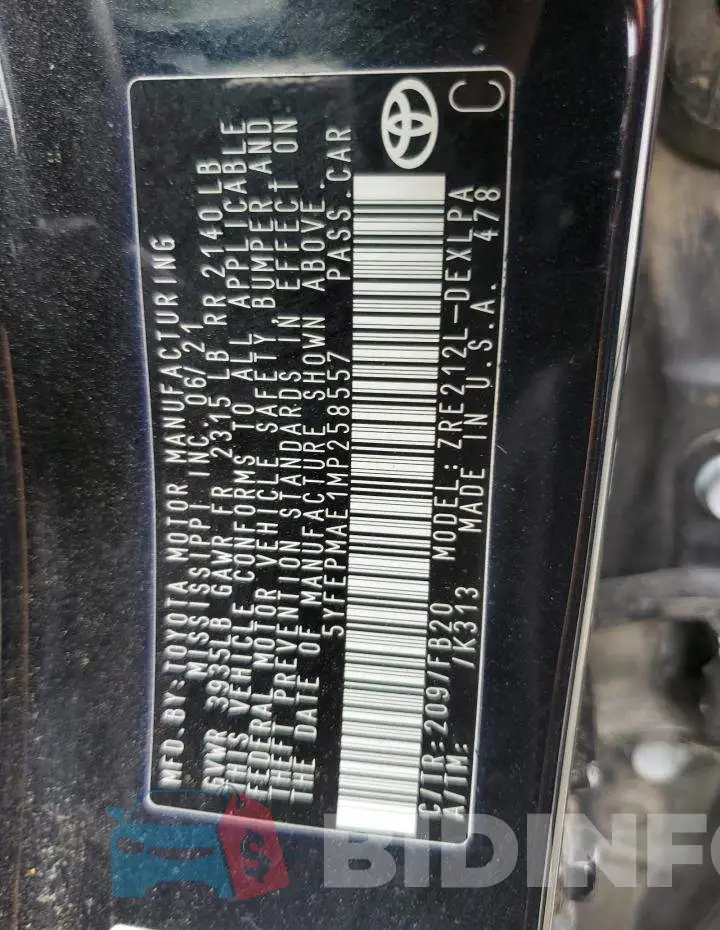 5YFEPMAE1MP258557 Photo# 12