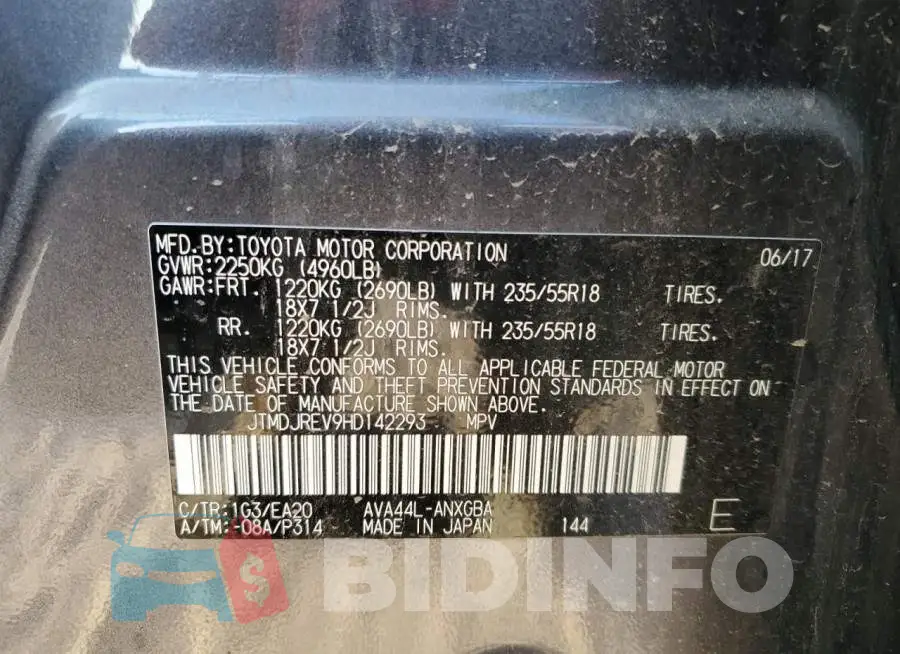 JTMDJREV9HD142293 Photo# 12