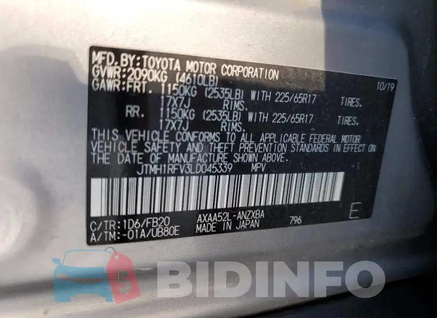 JTMH1RFV3LD045339 Photo# 12
