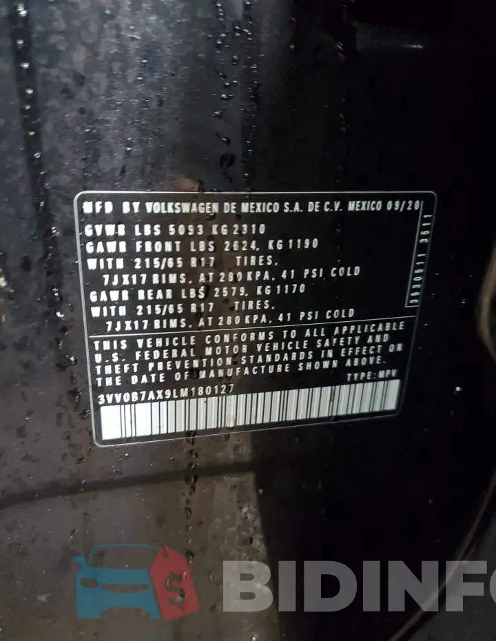 3VV0B7AX9LM180127 Photo# 12