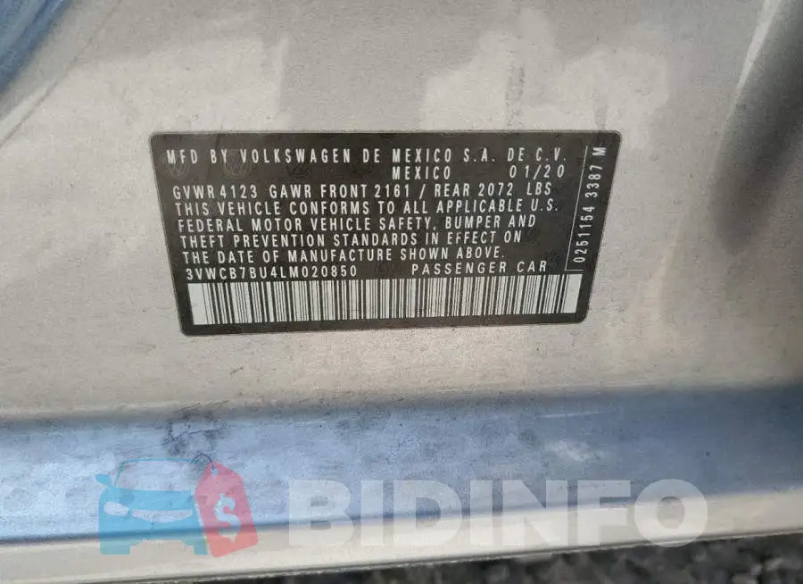 3VWCB7BU4LM020850 Photo# 12