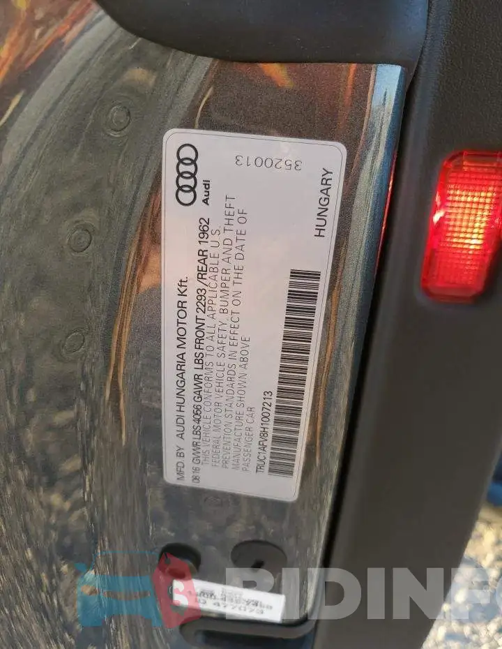 TRUC1AFV8H1007213 Photo# 12