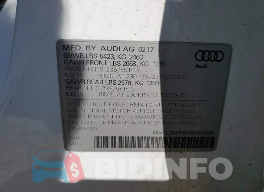 WA1L2AFP2HA099695 Photo# 14