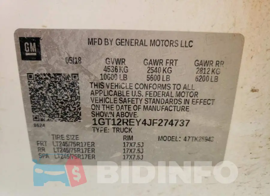 1GT12REY4JF274737 Photo# 12