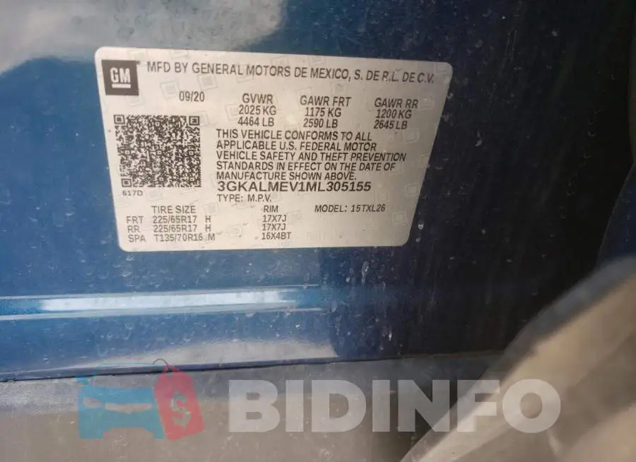 3GKALMEV1ML305155 Photo# 14