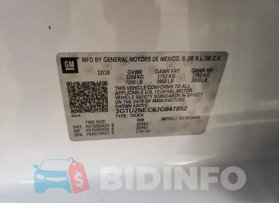 3GTU2NEC6JG647852 Photo# 12