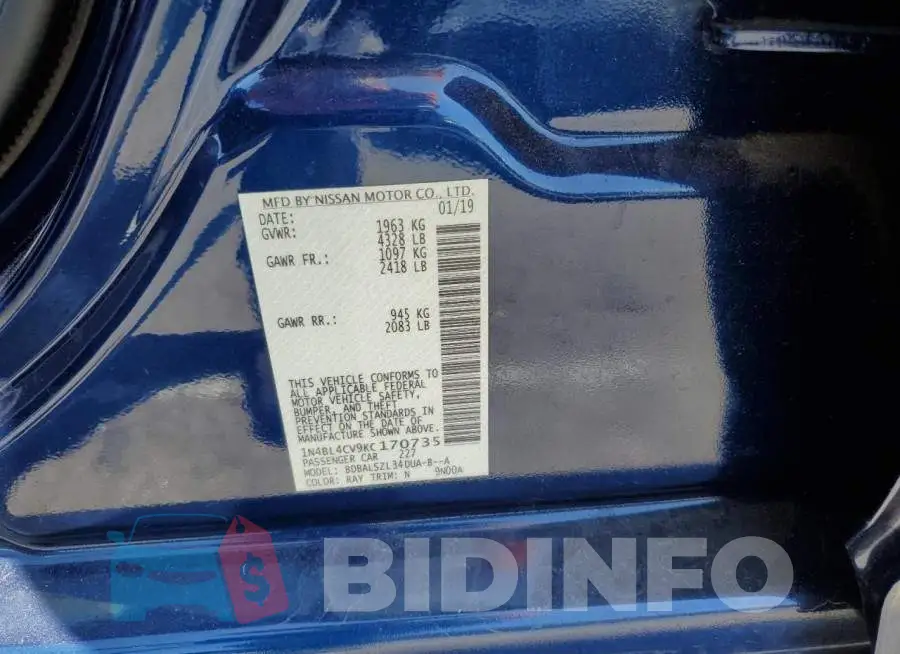1N4BL4CV9KC170735 Photo# 13