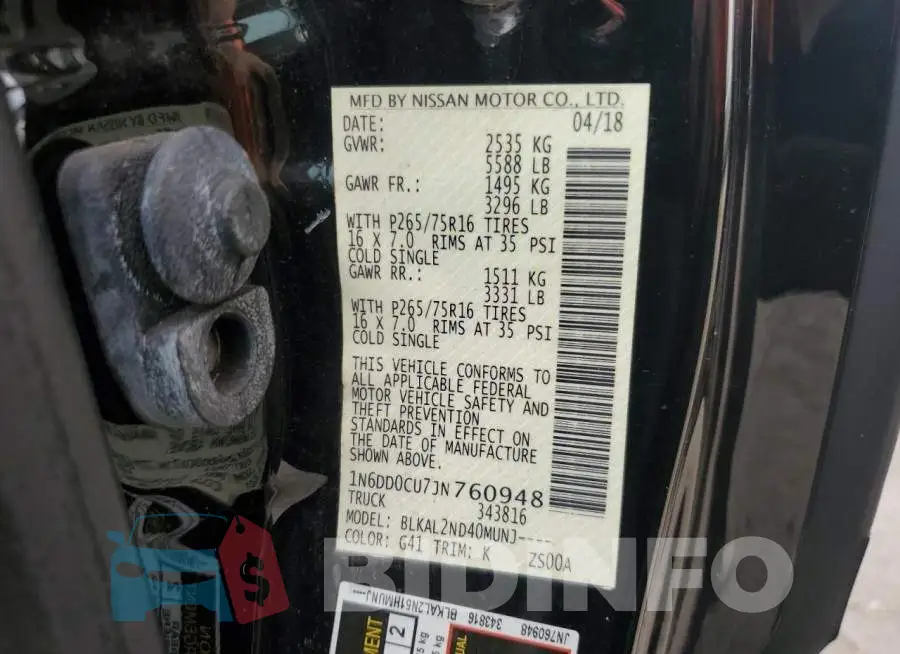 1N6DD0CU7JN760948 Photo# 13