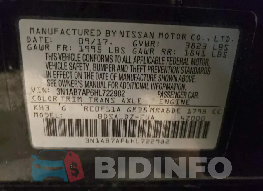 3N1AB7AP6HL722982 Photo# 12