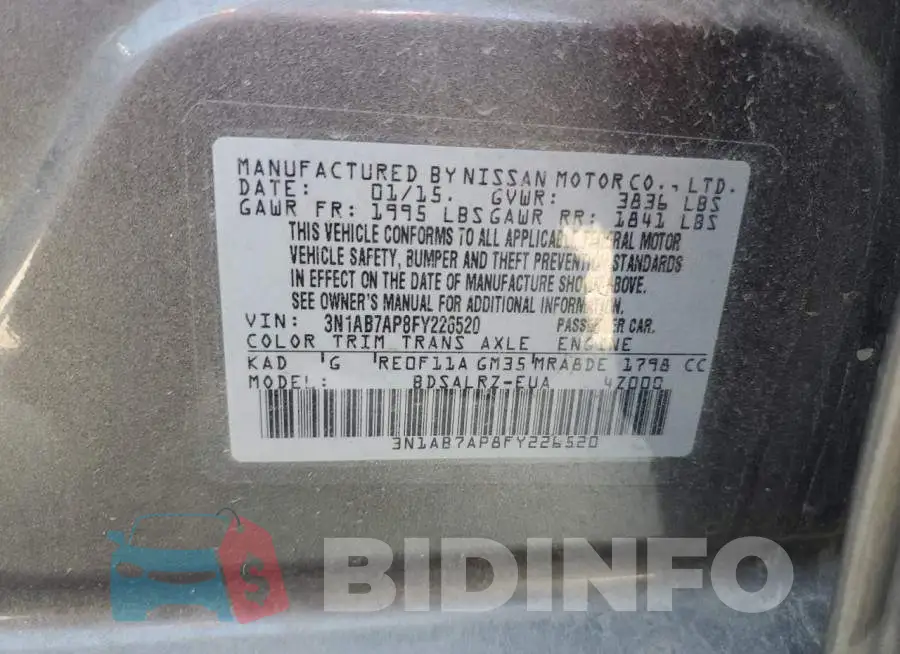 3N1AB7AP8FY226520 Photo# 12